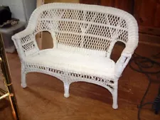 Antique, Rare Original Wicker Love Seat 50 X 34 X 28, NICE