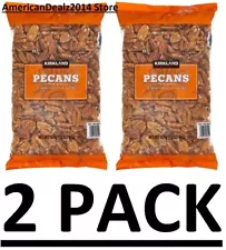 2 PACK - Kirkland Signature Shelled Pecan Halves Nuts 32oz. - Total 64 oz FRESH!