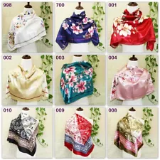 Lady Women Satin Square Silk Like Scarves Soft Head Scarf Hair Sleeping Wrap