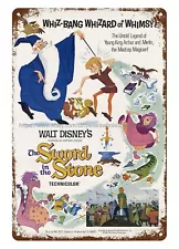 old signs for sale 1963 The Sword in the Stone movie poster metal tin sign