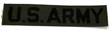 US Military Issue 'U.S. Army' Green Black Combat Uniform Patch