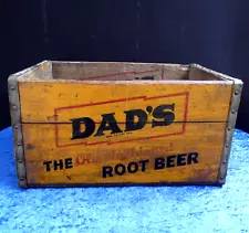 VINTAGE**RARE** 1950 DAD'S OLD FASHIONED ROOT BEER WOODEN ADVERTISING CRATE!