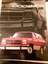 1992 Dodge Ramcharger, Ram Wagon Original Dealership SALES Brochure