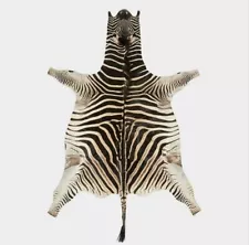 Authentic Burchells Zebra Skin A Grade hide Big size, Floor Rug original leather