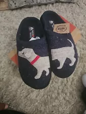 Haflinger Women's 313021 AR Doggy Captains Blue Wool Slippers Size 40 EU/ 9 US