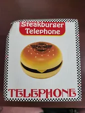 Steak 'n Shake Steakburger Telephone NIB NOS Yellow Pushbutton Landline