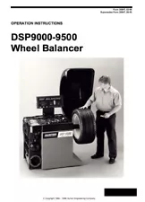 INSTRUCTION MANUAL HUNTER DSP9000 DSP9500 WHEEL BALANCER OPERATION 9000 9500