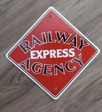 Railway Express Agency Porcelain Sign Home Office Shop Den Garage Decor