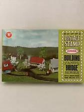 AURORA Train Postage Stamp Building & Bridge Series 4121-150 Three Village House