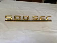 Mercedes 500SEC 500 SEC W126 Coupe Trunk Emblem Gold Plate Excellent 1268171015