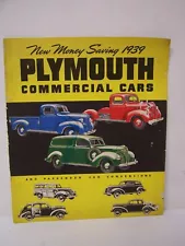 1939 Plymouth Commercial Cars Trucks Sales Catalog