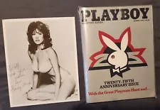 Candy Loving Signed Photo & 25th Anniversary Playboy Magazine