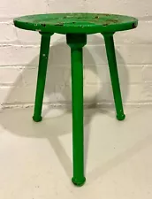 Vintage Cast Iron 3-Leg Milk Stool OHIO