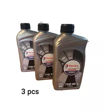 TOTAL 3 PCS - Total Traxium Gear 8 75W80 Transmission Gear Oil - 1L