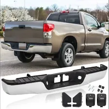 Fit For 2007-2013 Toyota Tundra Chrome Rear Step Bumper Assembly W/o Hole (For: Toyota Tundra)