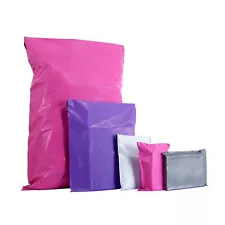 Coloured Mailing Bags Strong Polythene Postage Plastic Postal Mail Seal All Size