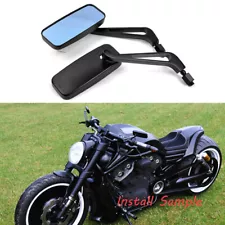 8mm/10mm Black Rectangle Motorcycle Rear View Mirrors For Honda Ruckus 50 NPS50 (For: Honda)