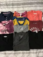 Lot of 10 Womens Size Large Shirts Aeropostale H&M NOBO…