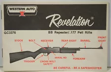 NOS Western Auto Revelation BB Air Gun Rifle Crosman 760 Owners Manual GC-3376