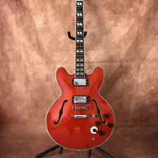 Red ES335 Semi-Hollow electric Guitar HH pickup Chrome plated hardware hot sale