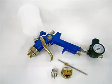 Flash Sale! Paint SprayGun,Gravity Feed, HVLP, w/2 tips, w/ pressure regulator