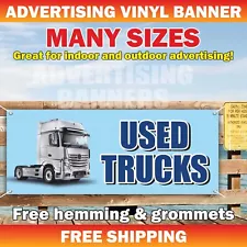 USED TRUCKS Advertising Banner Vinyl Mesh Sign car auto service garage for sale