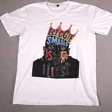 Biggie Smalls Shirt Mens Medium White Casual Rap Hip Hop Music 00s Adult 1302