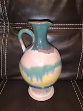 Vintage Ceramic Glazed Ceramic Juglet Jug- 7'' Tall