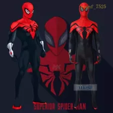 Marvel Superior Spider Man Jumpsuit Cosplay Suit Mask Bodysuit Costume Halloween