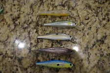 5 LUCKY CRAFT POINTER 100 SP FISHING LURES JERKBAITS EXCELLENT CONDITION 5 BAITS