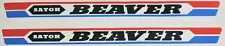 Satoh Beaver S370 Mitsubishi tractor mower reproduction hood decal pair