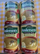 Andersen’s Split Pea Soup 15oz Can Pack of 4 NEW