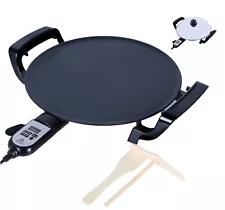 Ethniq 16" Electric Griddle for Injera Crepe, Lefse, Mogogo, Mitad, Pancake