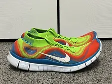 Nike Free Flyknit 5.0 Men Size 12 Running Shoes Rainbow Multicolor Volt SIZE 8.5