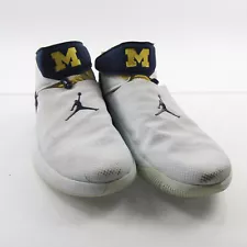 Michigan Wolverines Air Jordan Basketball Shoe Men's White/Navy Used