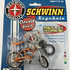 Schwinn Bicycle Sting-Ray Keychain Pea Picker 369-0 New Sealed Orange