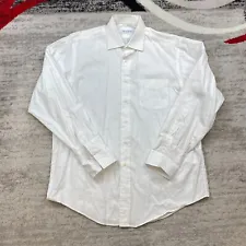 Vintage Brooks Brothers Makers Button Up Shirt 16.5 - 34 White Oxford Dress Prep