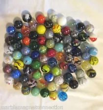 25 1" SHOOTER MARBLES BULK LOT ALL 25 MARBLES WILL BE DIFFERENT