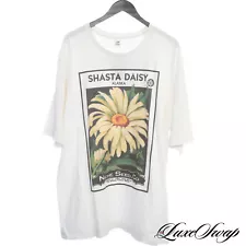 #1 MENSWEAR Niche Made in USA White Shasta Daisy Flowers Seed Packet Shirt XXL