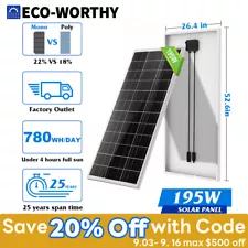 ECO-WORTHY 100W 200W 400W 1000W Watt Solar Panel Mono 12V PV Home RV Off Grid