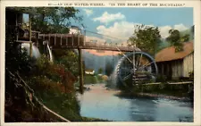 New ListingNorth Carolina Old Water Wheel mill ~ 1930s vintage postcard sku507