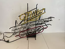 Miller Light Genuine Draft Neon Tube Light Sign For Parts Or Repair