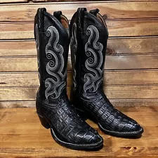 Tony Lama Exotic Caiman Crocodile Belly Cowboy Boots 7B Women’s White Label