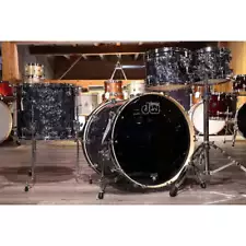 Used DW Performance 4pc Drum Set 22/10/12/16 Black Diamond FinishPly --DCP