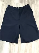 Apple Seeds Women's Bermuda Walking Shorts Navy Blue Sz 8 Summer