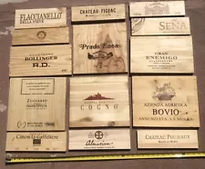 Beautiful Wood Wine Box 14 Panel lot Crate ends Cellar Vineyard