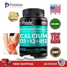 Calcium - with Vitamin D3, K2, B12 Supplement for Strong Bones & Muscle Support