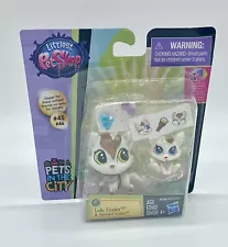 Littlest Pet Shop 45 46 Lulu & Reynard Foxley NIB White Metallic Fox Set