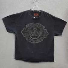 Ring of Fire Men T-Shirt 2XL Black Not For Sale United All Seeing Eye Graphic