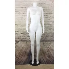 Female Mannequin Full Body Base Headless Standing Pose Turnable White 36 Bust